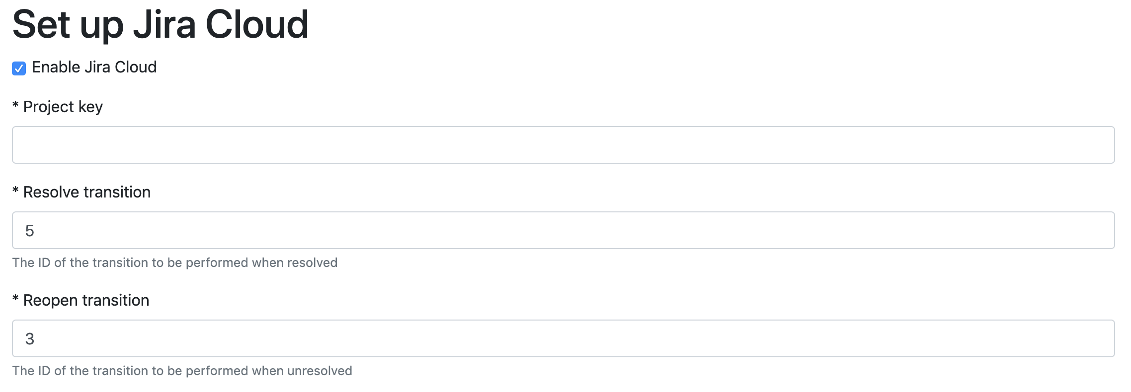 jira Cloud form