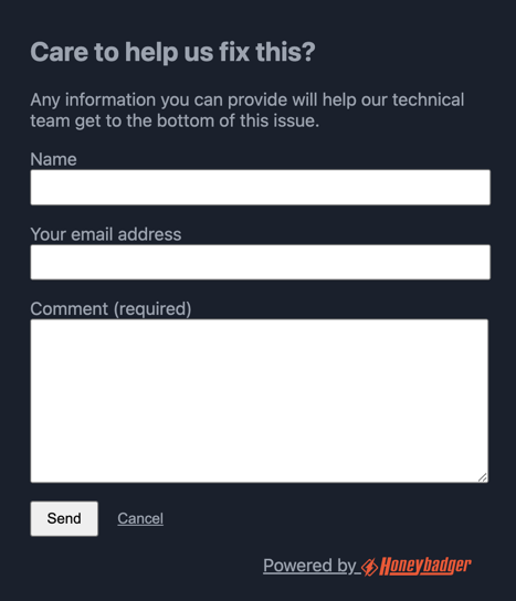 Feedback form