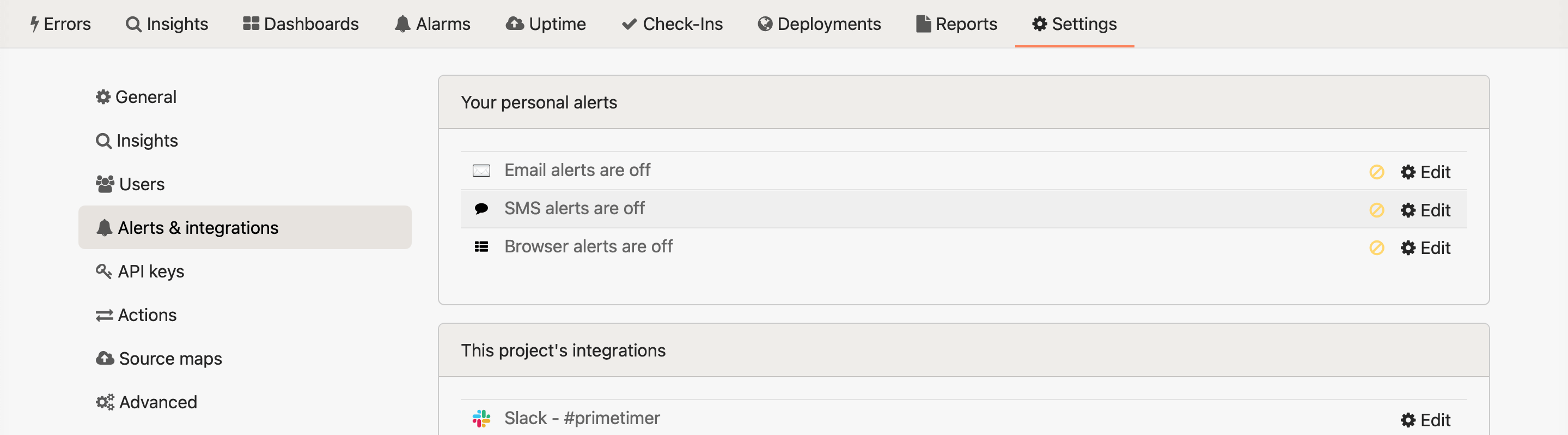 Personal alerts